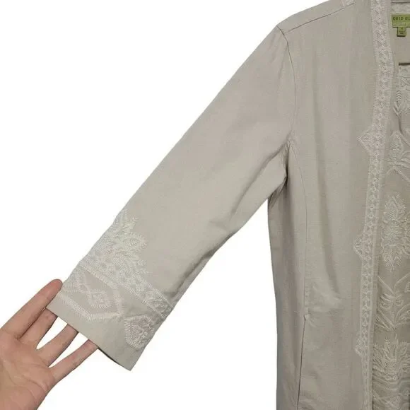 Boho Lagenlook Coastal Grandma Lightweight Jacket by Sigrid Olsen - Picture 4 of 11